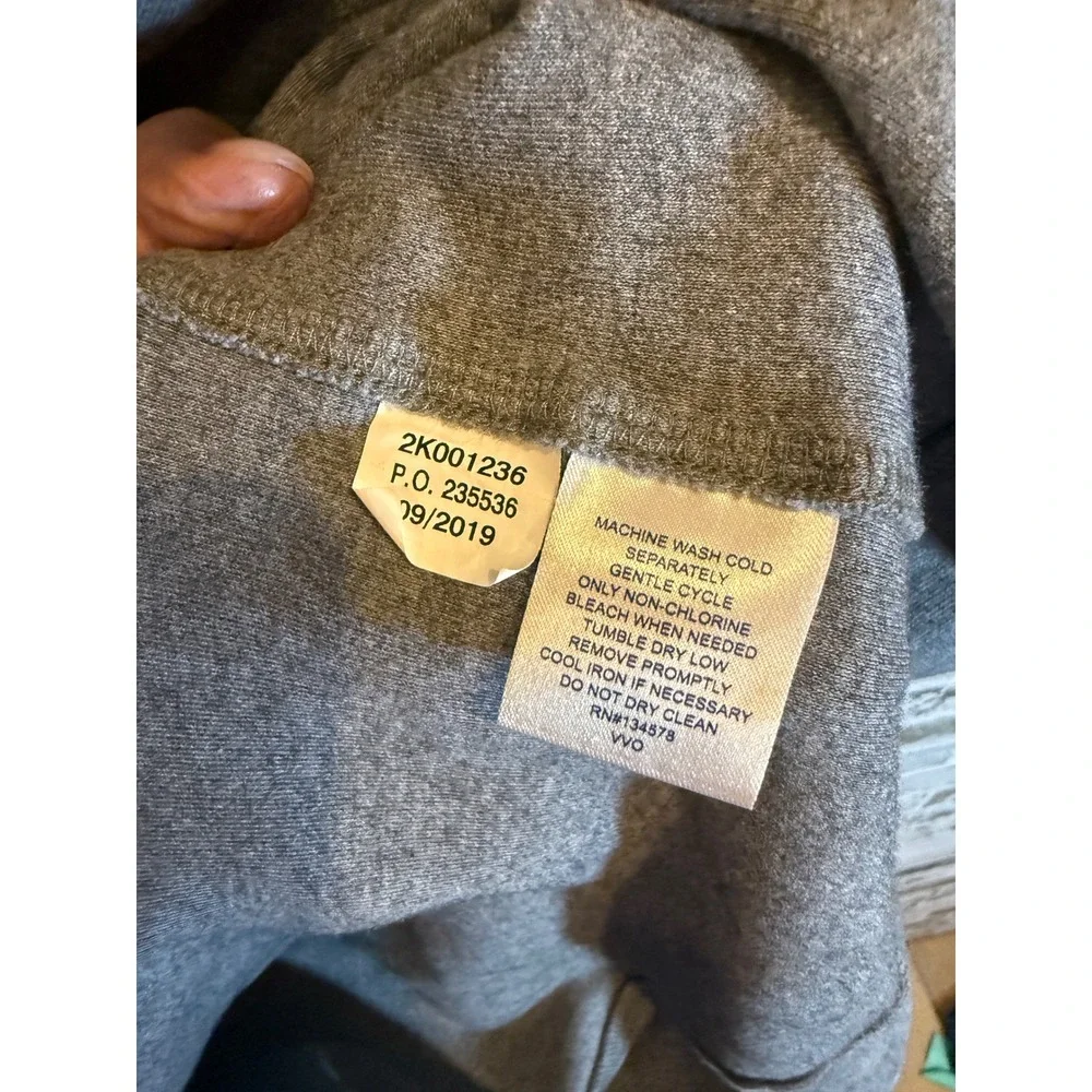Vineyard Vines Quarter Zip Pullover Mens Large Gray Plaid Shoulder